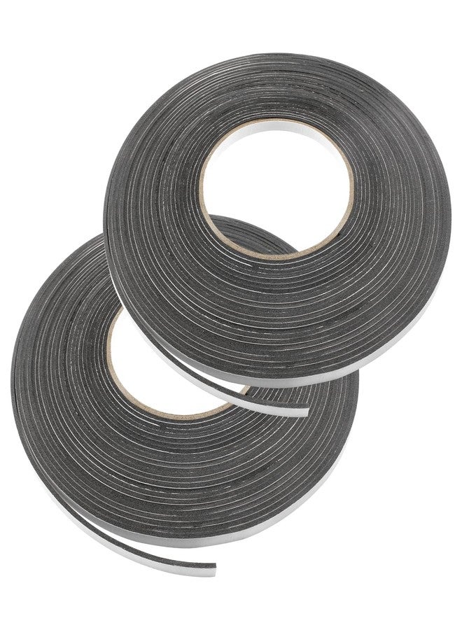 BokWin 2PCS Sealing Foam Tape 5mm Wide 2mm Thick 10m/32.8ft Long, Foam Self Adhesive Tape for Sound Insulation Shock Absorption Weather Stripping Draft Seal, Doors and Windows, Black Single Sided - Image 1